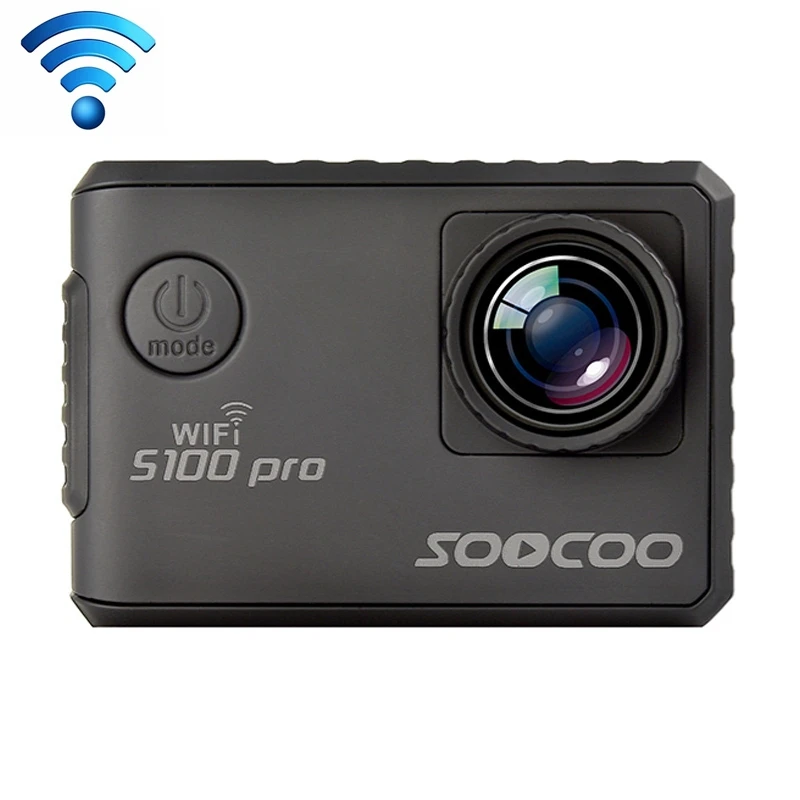 SOOCOO S100 Pro 4K WiFi экшн-камера с водонепроницаемым корпусом, 2,0 дюймовый экран, 170 градусов широкоугольный