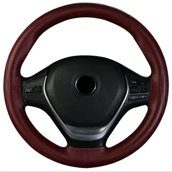 

Leather Car Steering Wheel Cover Four Seasons Universal Non-Slip Steering Case Wheel Cover Steering-Wheel Interior Accessories