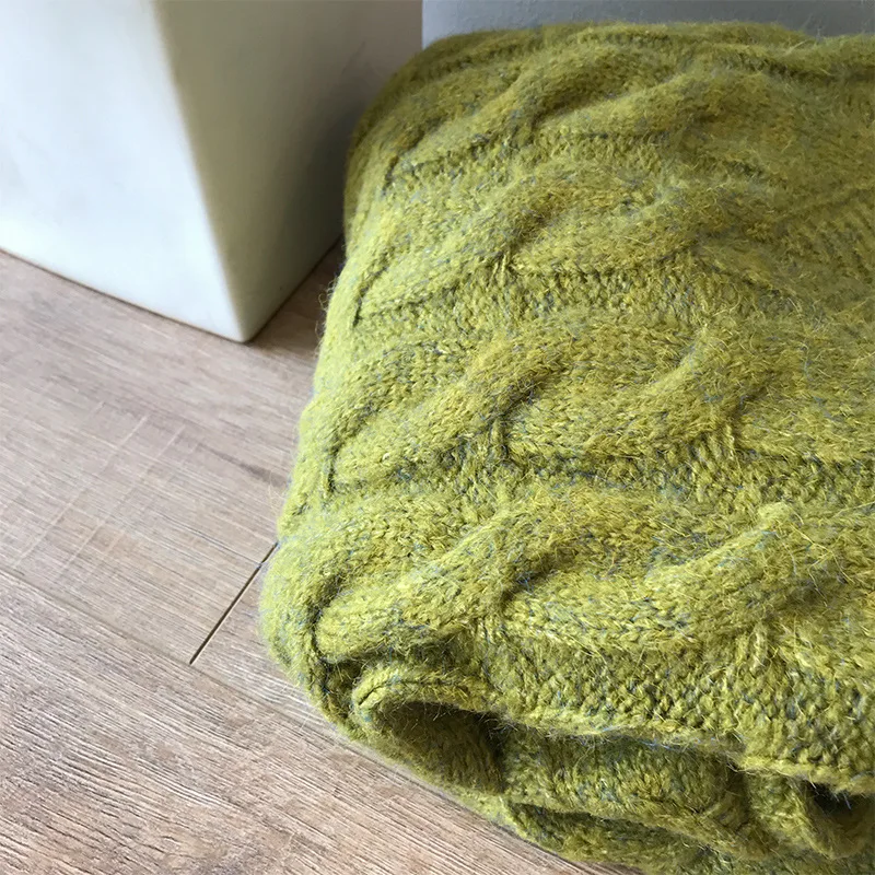 HXJJP Fall/winter New Loose Women's Sweater Turtleneck Lazy Wind Rough Twist Knitted Pullovers Female P1973