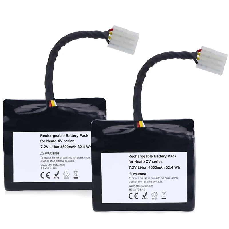 

2Pcs 7.2V 4.5Ah Li-Ion Battery for Neato Xv Battery Xv-21 Xv-11 Xv-14 Xv-15 Xv-12 Xv-25 Signature Xv Pro with Imported Cells