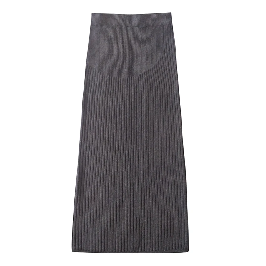 Maternity wear Half body skirt autumn and winter knit bag hip step skirt long section pregnant women stomach lift wool tid