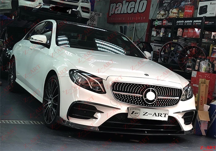 Z-ART для Mercedes Benz E класс углеродное волокно передний сплиттер для W213 углеродное волокно передний клапан для W213 передний canards