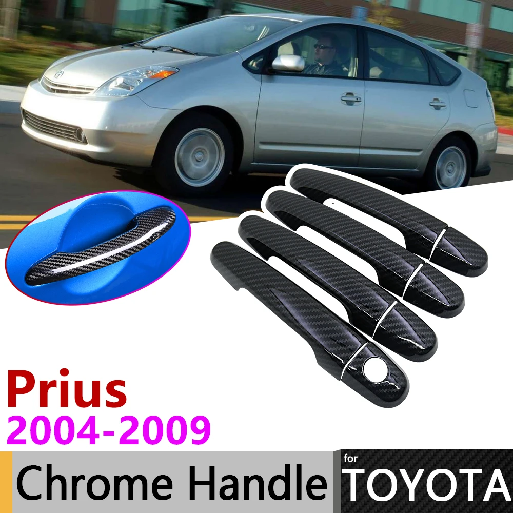 Черная накладка на дверную ручку из углеродного волокна для Toyota Prius XW20 Touring 2004 ~ 2009