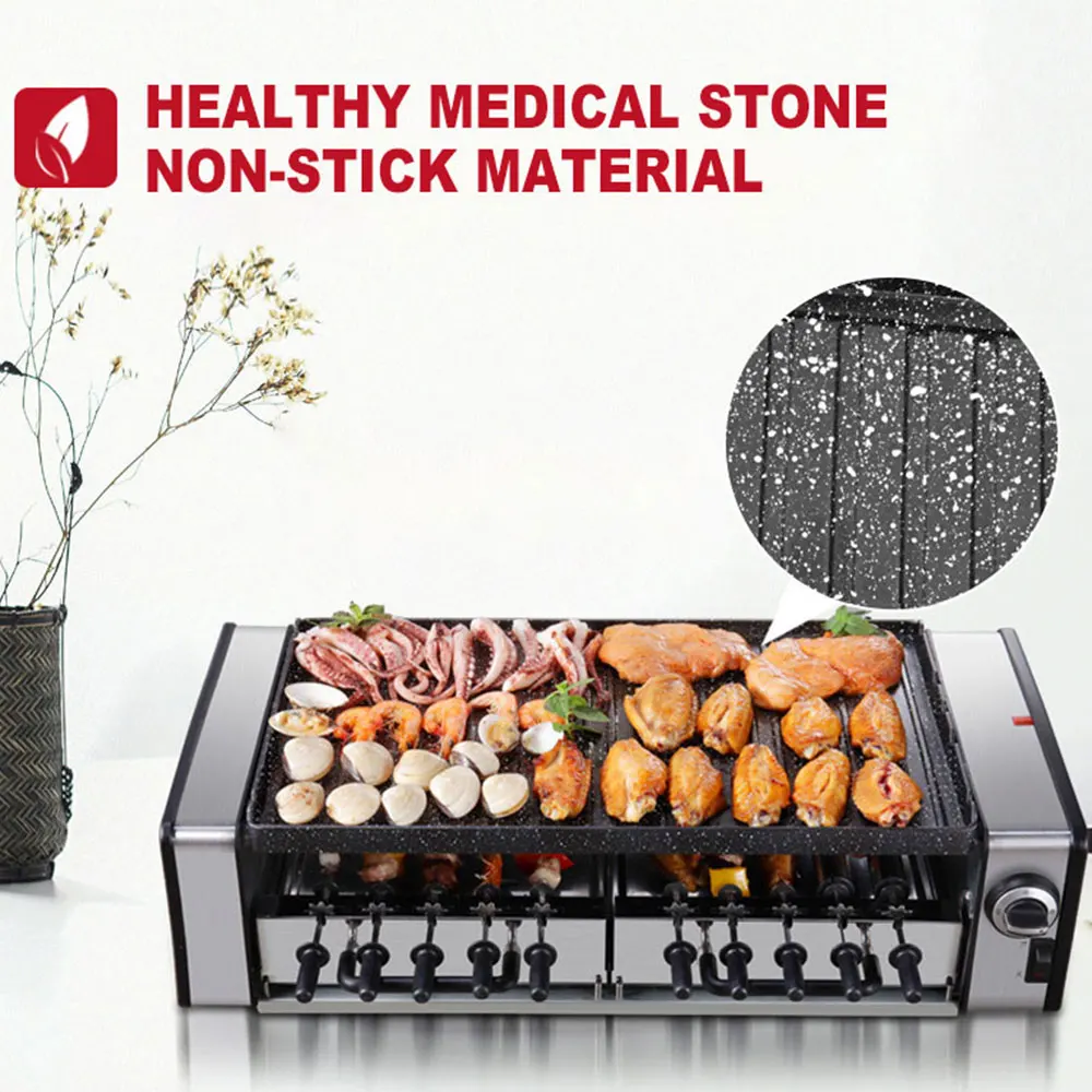 Electric Grill Skewer Barbecue Machine Household Korean Barbecue