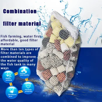 

12-in-1 Aquarium Filter Media Material Bio Ball Fish Tank Medium Aquarium Accessories with Net Bag HKS99