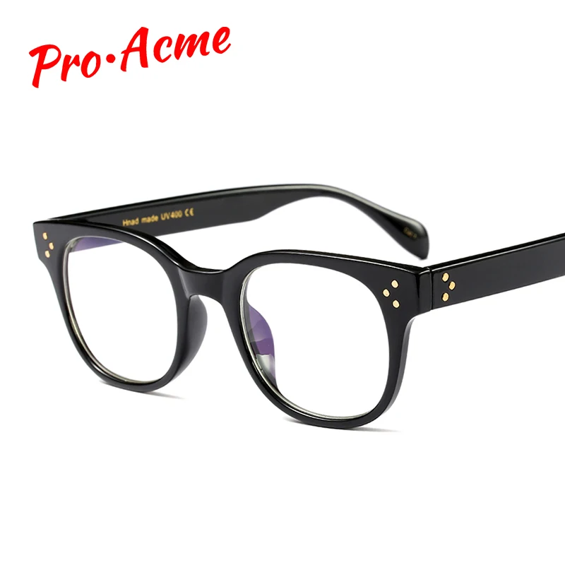 

Pro Acme Acetate Frame Women Glasses Frames Retro Square Transparent Clear Eyeglasses No Diopter Glasses accesorios mujer PC1295
