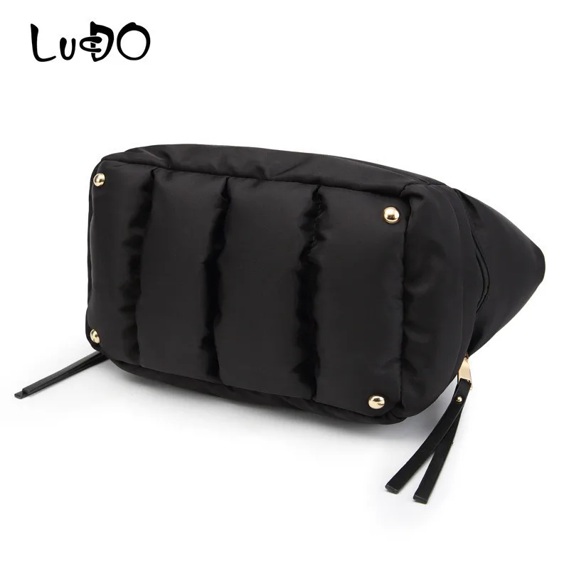 Winter Space Bale Handbags Woman Cotton Totes Bag Down Feather Padded Ladies Feather Soft Women Shoulder Bag Bolsos Mujer