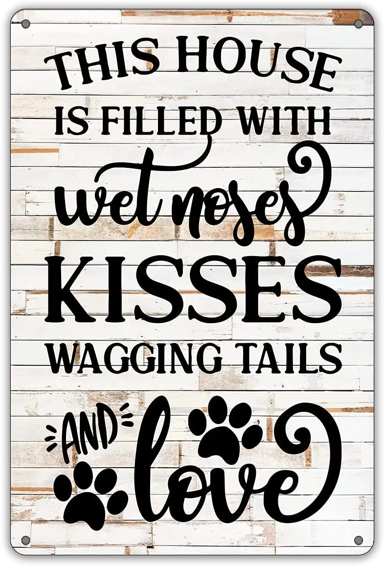 Забавная собака правила металлический жестяной знак Настенный декор