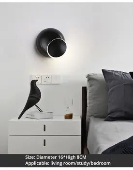 

Wall Led Lights Bed Side Lamp Modern Interior Home Decoration Bedroom Sconce Light Adjustable 360 Rotatable Light