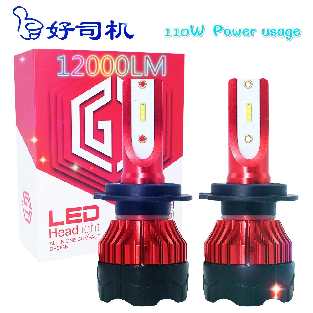 

2PCS Free Delivery Haosj H7 Bombilla LED H4 LED de la Linterna del Coche 12V 12000lm H11 LED H3 HB3 9005 HB4 9006 H1 LED H8