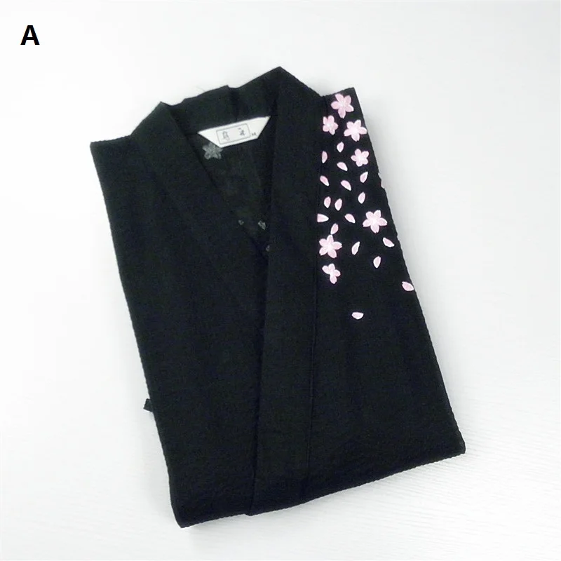 Men Japanese Kimono Yukata Bathrobe Tracksuit Pajamas Set Top Pants Flower Tiger Patterned Summer