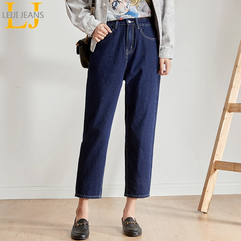 Женские классические широкие джинсы LEIJIJEANS крутые прямые свободного покроя в