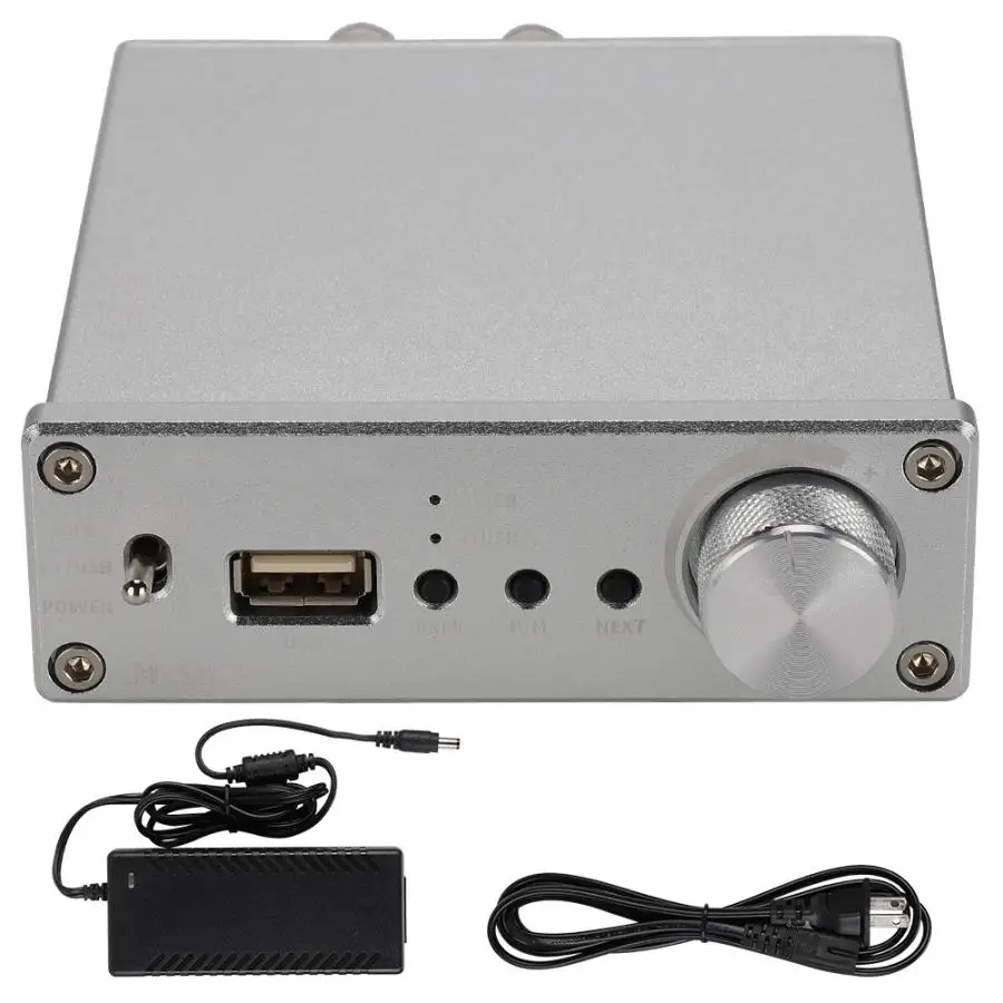 M-502S домашний аудио стерео USB драйвер Bluetooth 5,0 цифровой Hi-Fi Мощность усилитель позолоченный RCA 50 Вт 2 канальный усилитель мощности(110-240 V - Цвет: US Plug S