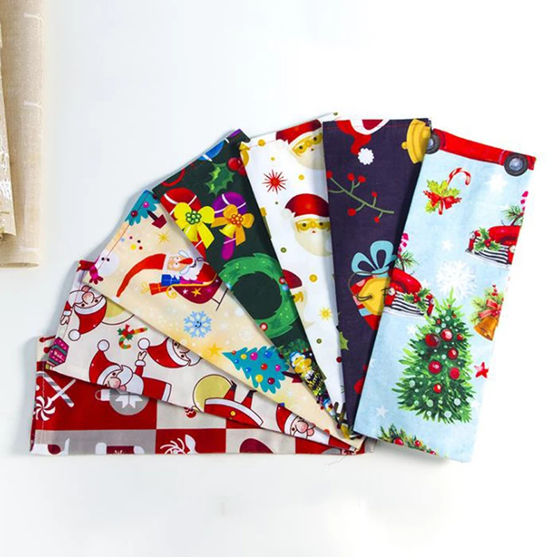 1pc Christmas wine bottle Cover Bag With Ribbon String Holiday Dining Table Party Decor 7 color