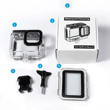 

2020 New 50M Diving Waterproof Case Housing for gopro-Hero 9 Black action Camera Underwat