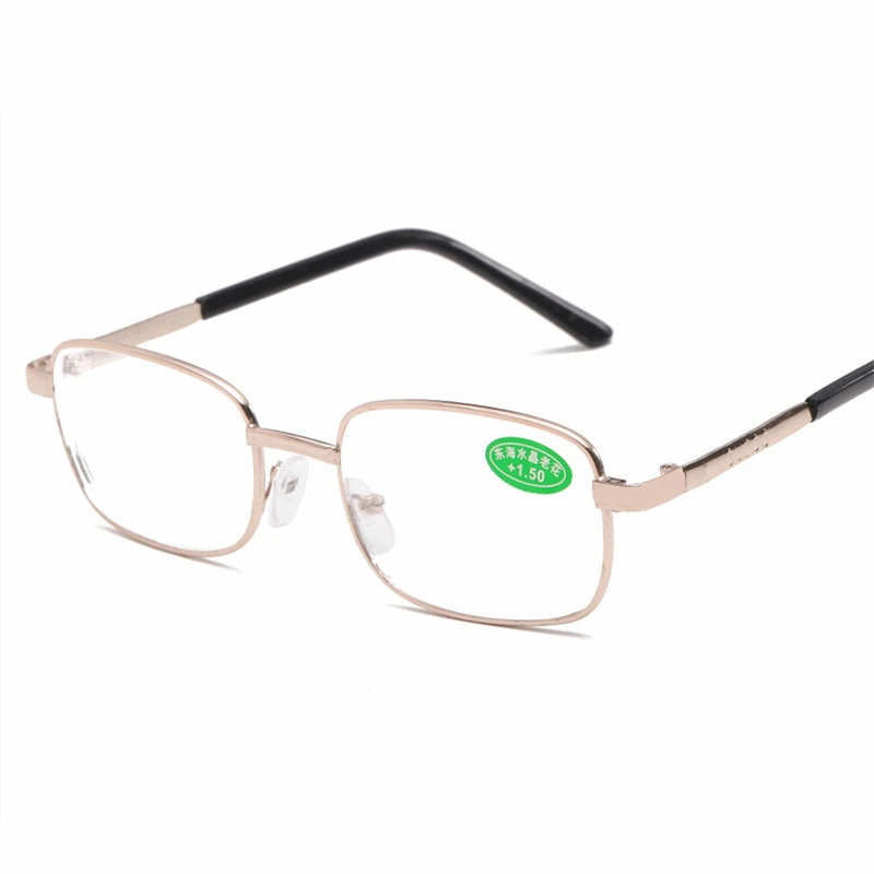 NYWOOH Real Glass Lens Reading Glasses Men Women Square Full Frame Presbyopic Glasses Anti-Scratch Diopter Eyewear +1.5 2.0 2.5 4