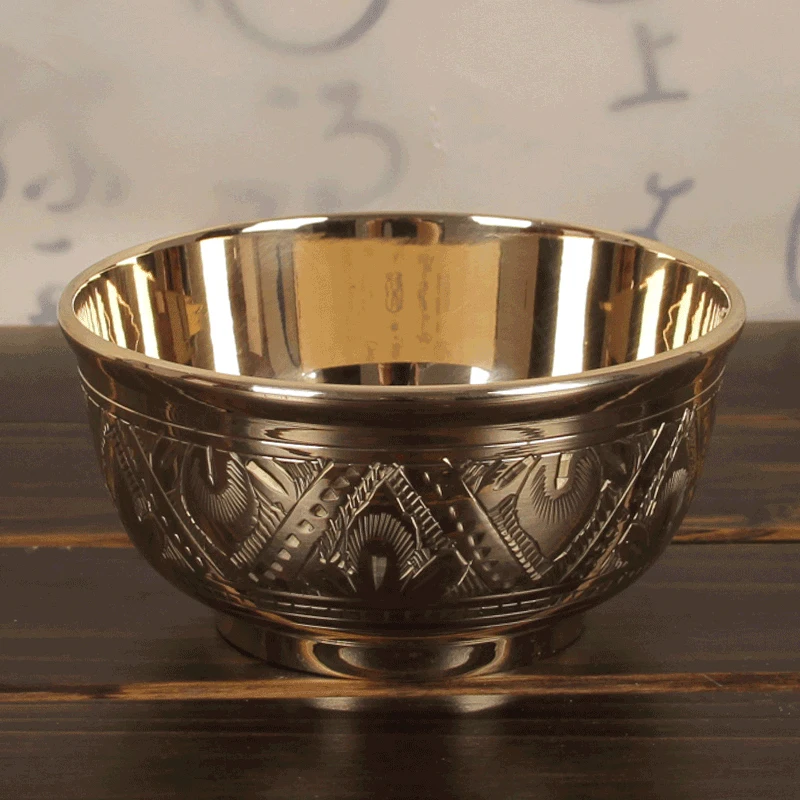 Thickening Pure Copper Bowl Household Tableware High-grade Engraved