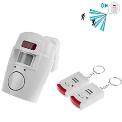 Kits de système de sécurité domestique avec détecteur de mouvement infrarouge, 105db, moniteur d'alarme sans fil + 2 télécommandes 