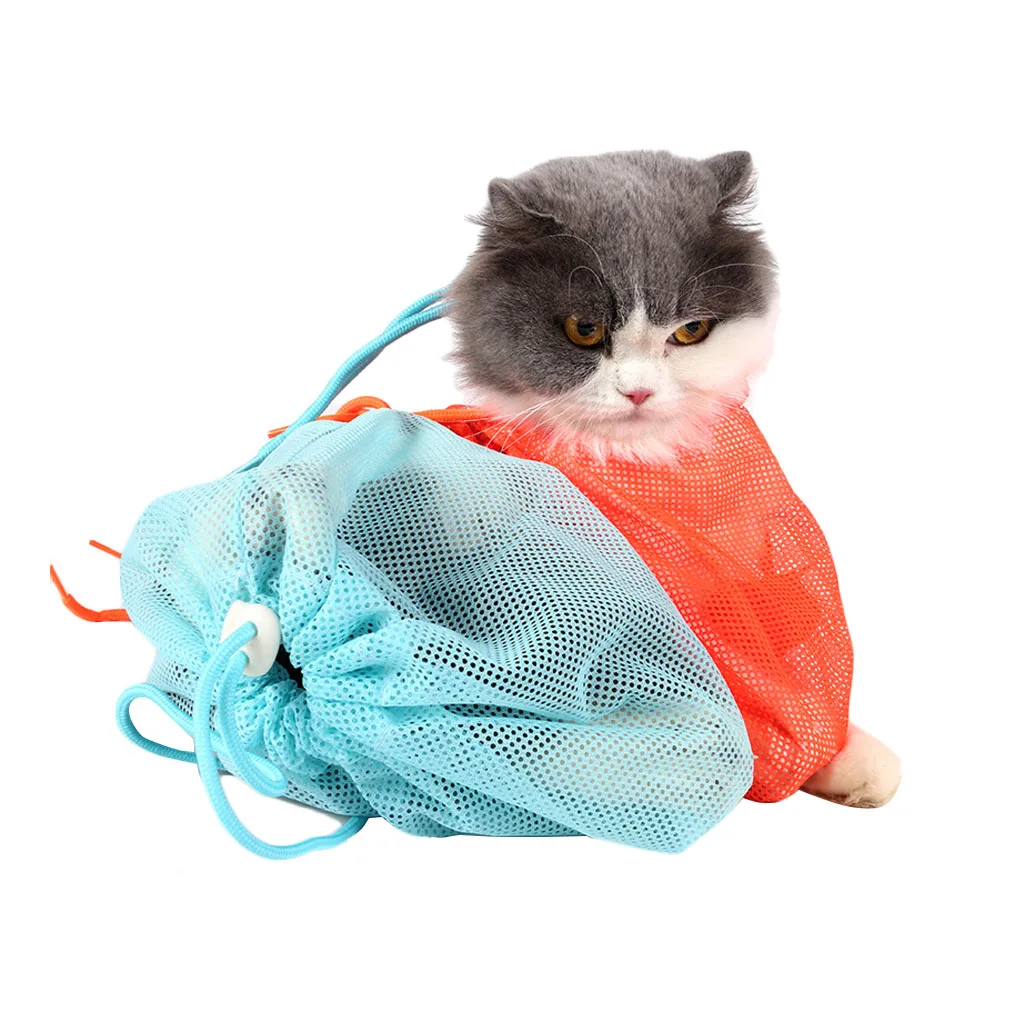 Сетка для ухода за кошками, сумка для ванны для кошек, регулируемые Стиральные Сумки для домашних животных, для купания, для обрезки ногтей, для инъекций, против царапин, укуса