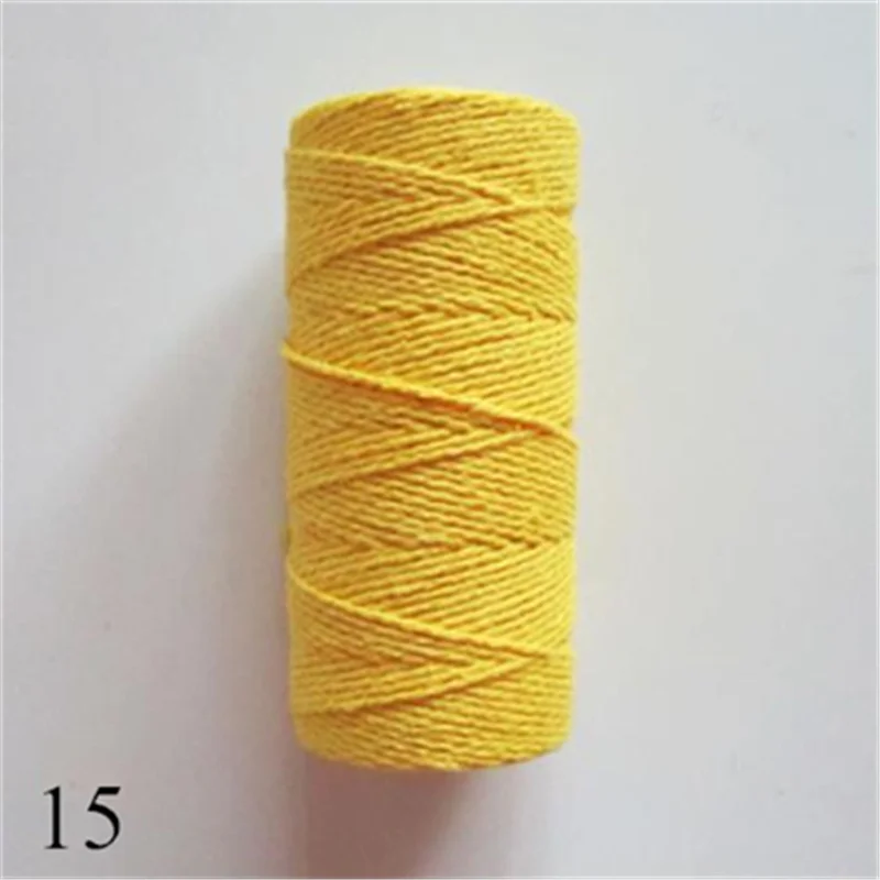 100 м/рулон двухцветный скрученный плетеный трос хлопок DIY ручной вязки шнуры Швейные аксессуары украшения Ремесло 22 цвета - Color: 15