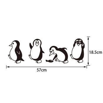 Havea Nice Day Cute Animals Penguin Refrigerator Sticker Fridge Kitchen Fridge Wall Stickers Art For Home Decoration