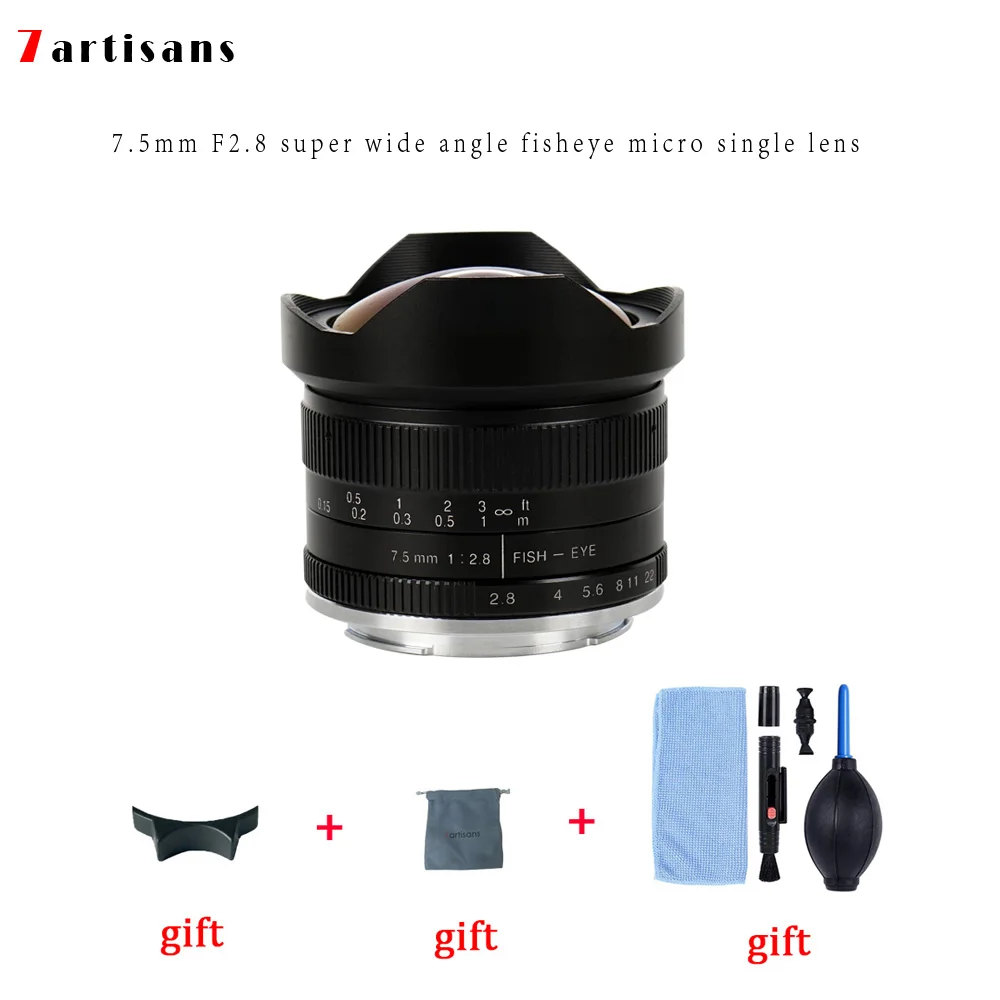 Объектив рыбий глаз 7artisans 7 5 мм f2.8 для Sony E-Mount | Электроника