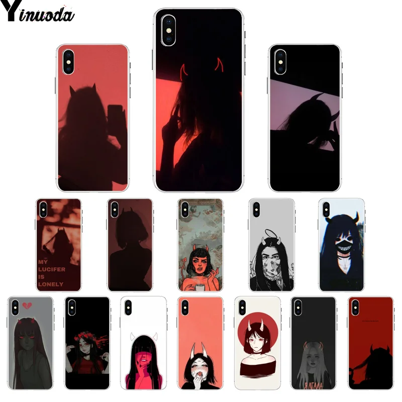 Yinuoda демон сатана Люцифер девушка новинка Fundas чехол для телефона iPhone X XS MAX 6 6s 7 7plus 8