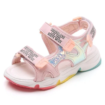 

2020 New Children's sandals PU leather girls sandals summer flowers sandals high quality princess fashion sandals size 27-37