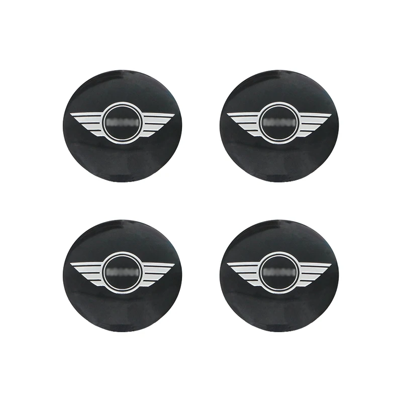 Автомобильная накладка ступицы, наклейка, Украшение колеса для BMW MINI Cooper S F54 F55 F56 F60 R55 R56 R60 Clubman, аксессуары для стайлинга автомобилей - Название цвета: Black logo