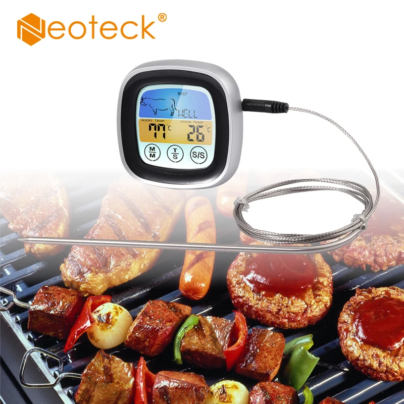 Neoteck термометр для барбекю датчик температуры-20~ 300 °C таймер обратного отсчета светодиодный дисплей экран для барбекю