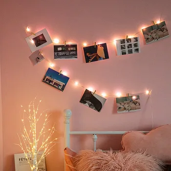 

2M Photo Clip Usb Led String Lights Bedroom Photo Wall Decoration Fairy Garland Lights Christmas Wedding Xmas Party Decorative