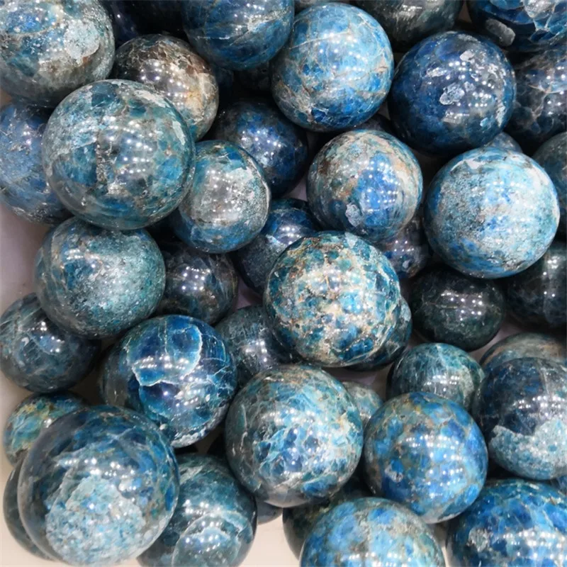 50 мм натуральный кристалл сфера полированная энергия Синий Апатит хрустальные шары для домашнего декоративного