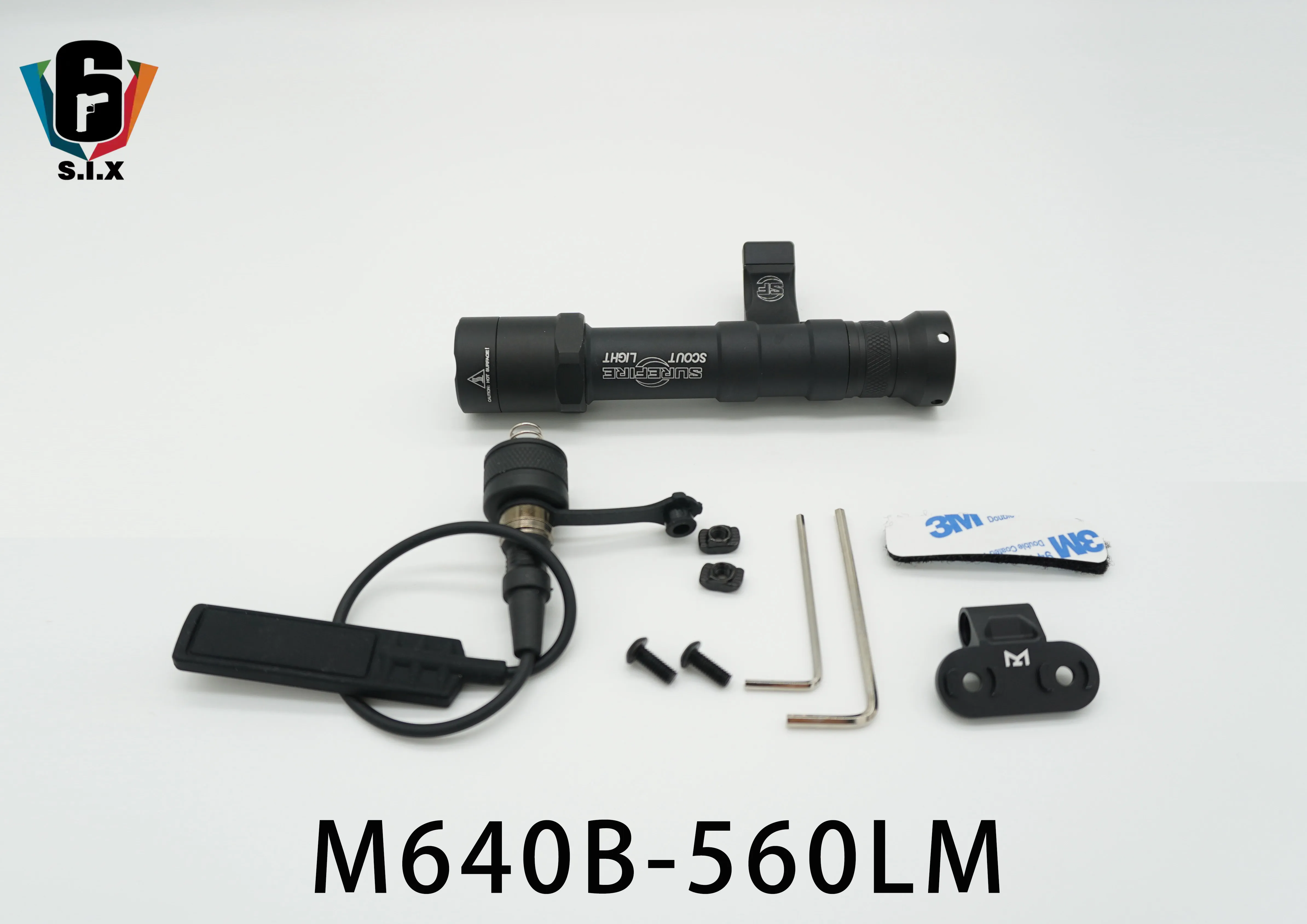 Surefir-戦術的な懐中電灯のストロボライト,m640 m640b m640w m640c