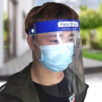 

10 pcs Safety Face Shield Disposable Fluid Resistant Full Face Mask Transparent Protect Eyes Face Prevent Liquid Splash