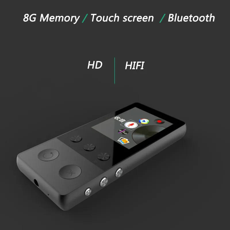 Многофункциональный Bluetooth Mp3 плеер без потерь Музыкальный проигрыватель с функцией записи 8 Гб MP3-плеер Bluetooth музыкальный плейер Волкман