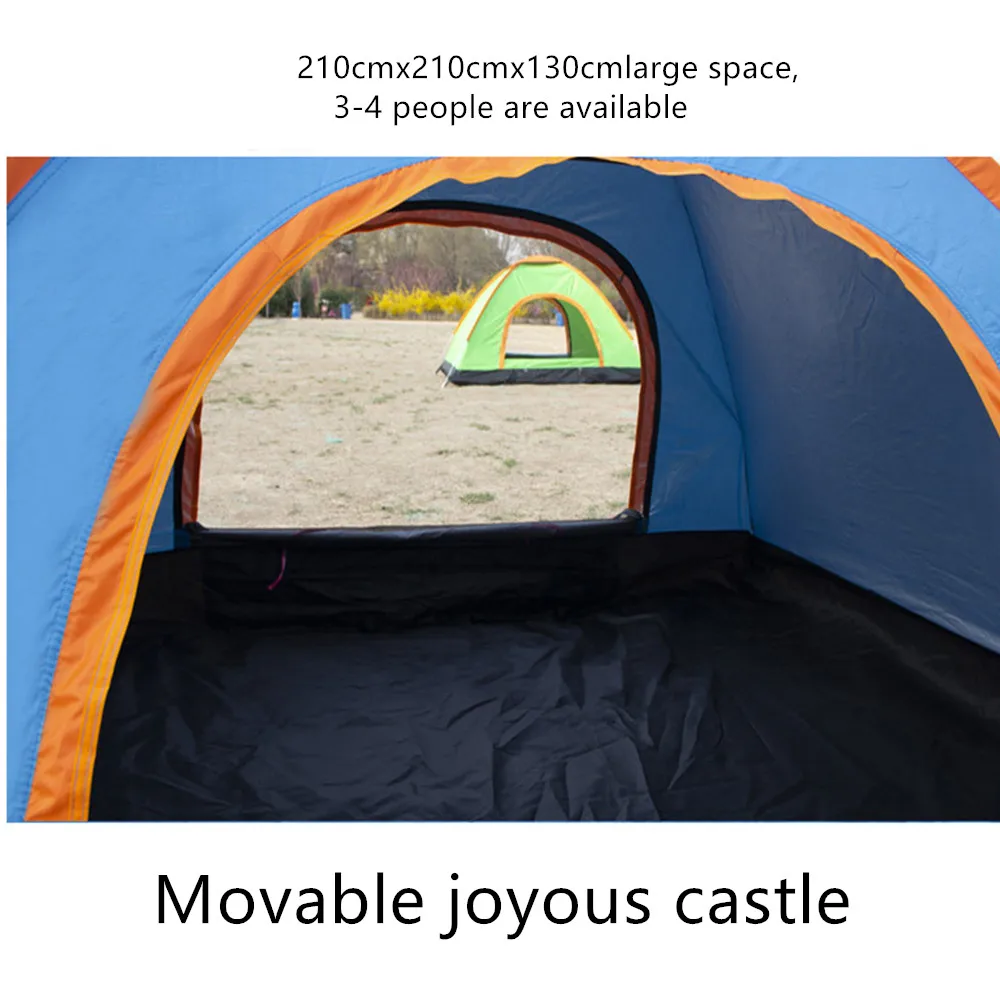 Tente Camping SAFACUS 4 Personnes – Dôme Orange – Légère, étanche, 4 Saisons