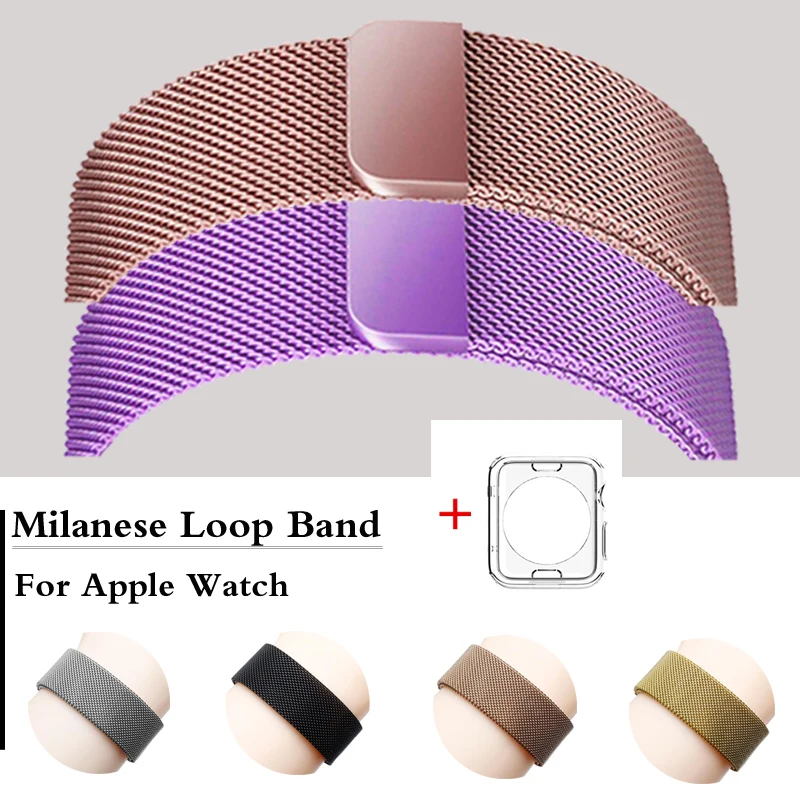 Миланская петля для apple watch band 4 5 42 мм 38 мм браслет из нержавеющей стали ремешок для iwatch band series 3 2 1 40 мм 44 мм ремешок для часов