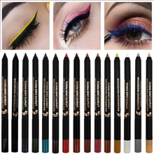 15 цветов, красочная подводка для глаз, жидкая, водостойкая, легко носится, макияж, матовая подводка для глаз, синий, красный, зеленый, белый, золотой, коричневый
