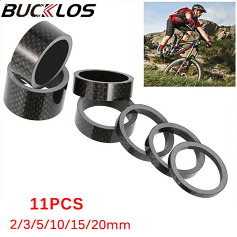 11PCS Bicycle Headset Spacer Carbon Fiber Headset Washer Stem Front Fork Spacers 11PCS Bicycle Headset Spacer Carbon Fiber Headset Washer Stem Front Fork Spacers