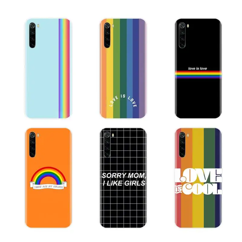 Мягкий чехол для телефона из ТПУ с надписью LGBT Gay rainbow love is Xiaomi Redmi note 2 3 4x5 5a 6 7 8 8T pro