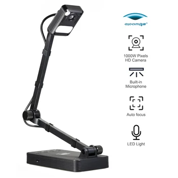 

USB Document Camera Scanner 10 Mega-pixels HD Camera A4 Capture Size Auto Focus Built-in Microphone LED Light Video Shooting