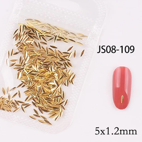 1bag approx 500pcs nail art metal rivets Nail Studs Slider Manicure metal patch for nail accessories decoration jsce-25dtrd JS08-109