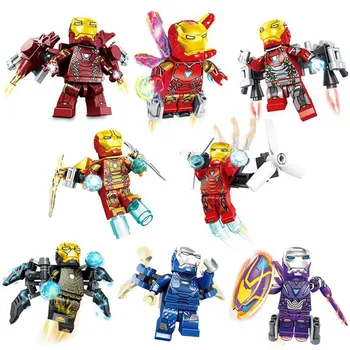 

8pcs/Set DISNEY Avengers Iron Man Building Blocks Bricks limited Edition Assembles Christmas Toy For KIDS Children