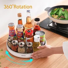 

360° Rotating Storage Rack Multifunctional Seasoning Organizer Shelf Oilproof Non-slip Kitchen supplies Holder Kitchen Organizer