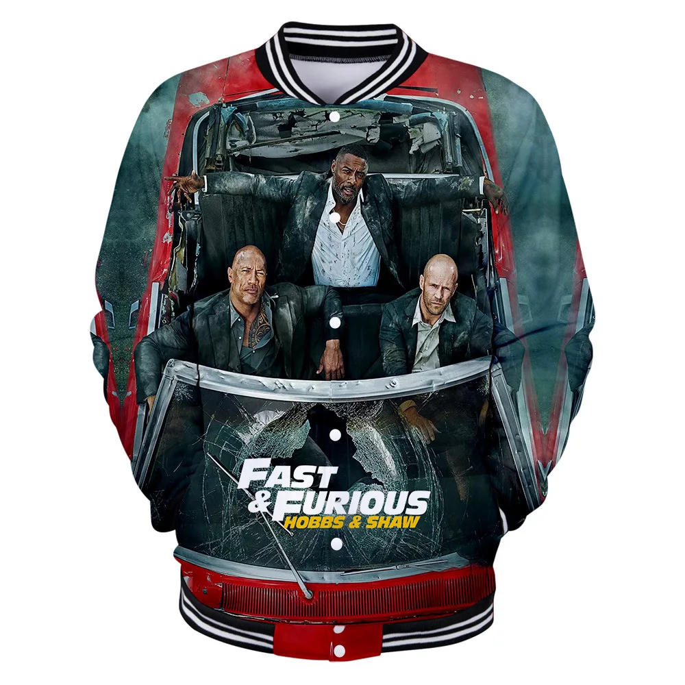 

Fast Furious 3D Men Baseball Jackets Women Buttons Designer Autumn Winter Jacket Coats