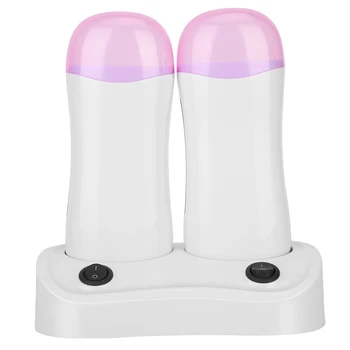 

Electric Double Cartridge Wax Depilatory Roller Warmer Heater Waxing Epilator Base Body Hair Removal Machine Machine EU Plug