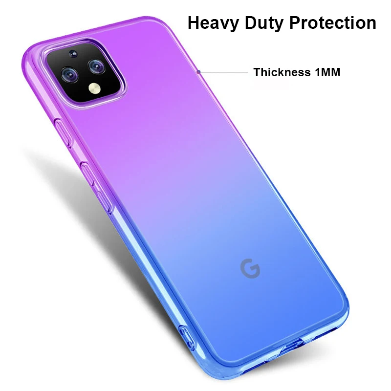 Градиентный цветной чехол для телефона Google Pixel 4 4XL 3A 3A XL раскладной; Мягкий ТПУ силиконовый чехол для Google Pixel 3A 3AXL