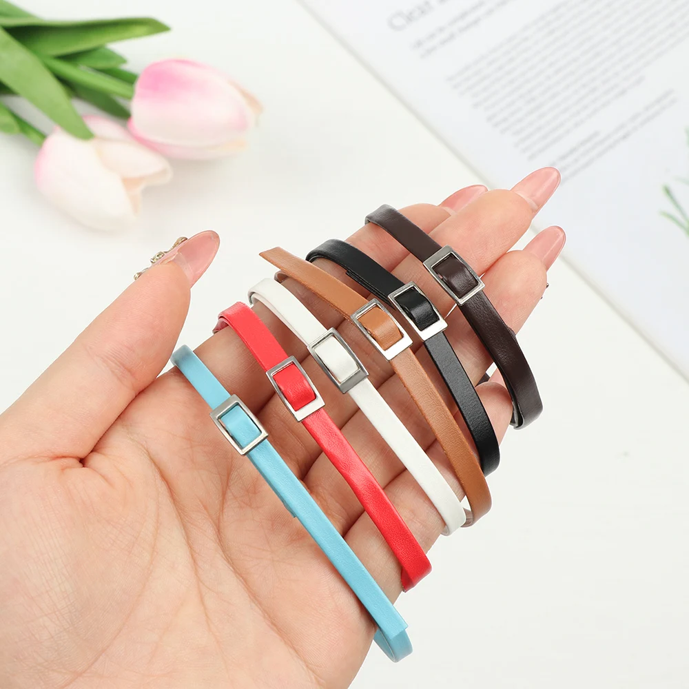 Mini Doll Waist Belt for Bjd Doll Clothes Bag Artificial Leather Belt Handmade DIY Accessories Long 20cm Width 5/8mm doll accessories doll clothes accessories