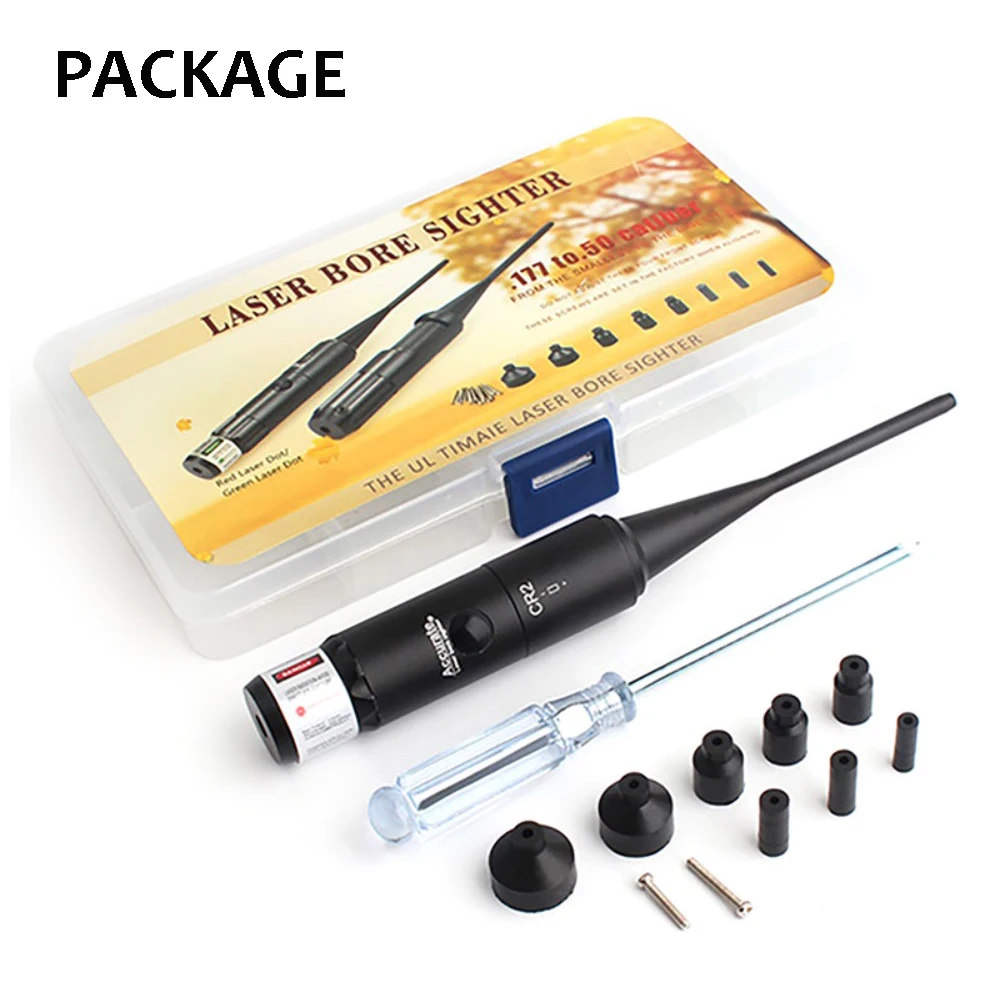 Green Laser Bore Sight Kits .177 To .50 Caliber Red Dot Boresighter