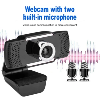 

Computer Camera USB Webcam 720P / 1080P Built-in Sound Absorption Web Cam Microphone USB2.0 Manual Focus